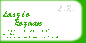 laszlo rozman business card